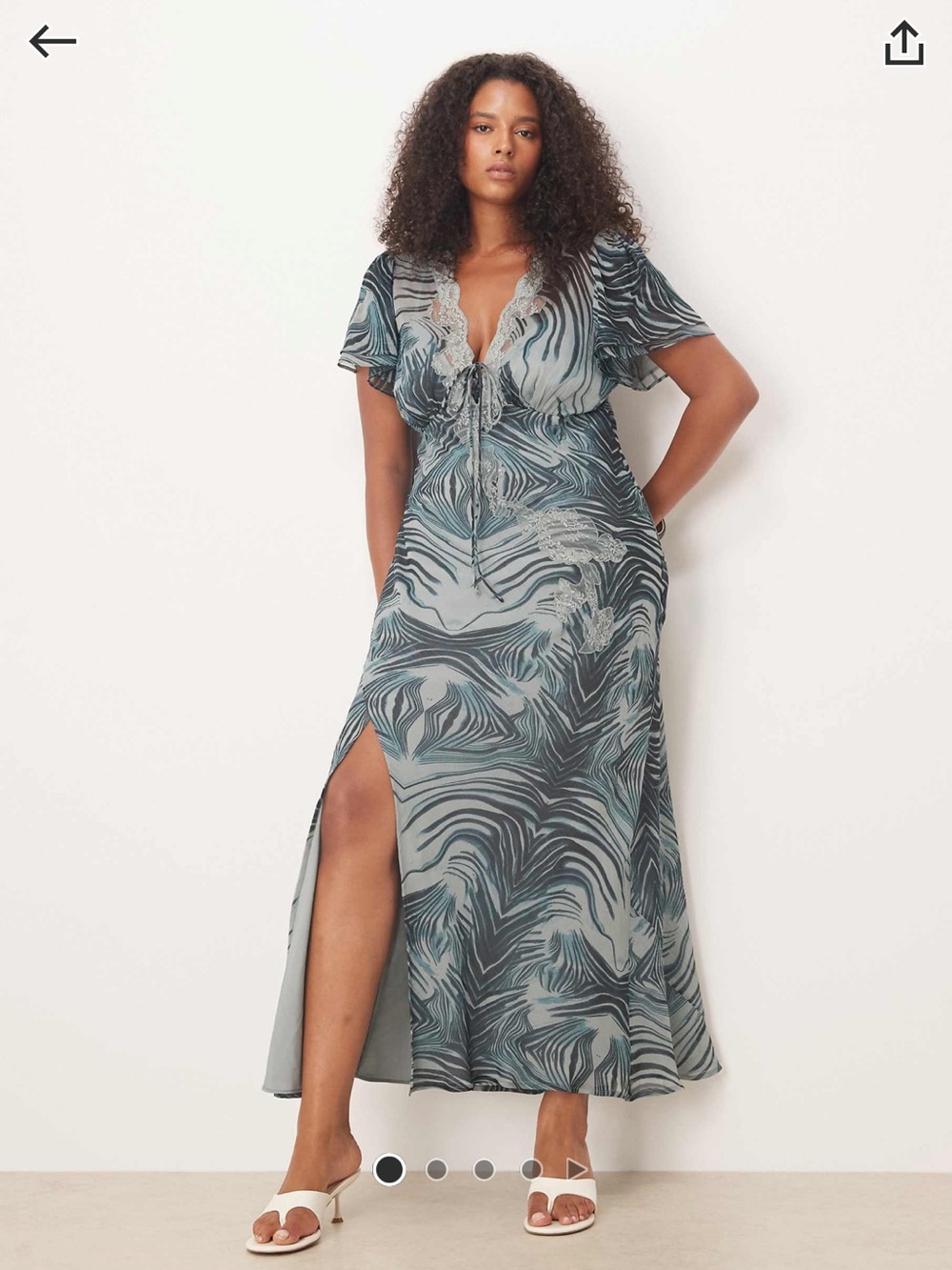 ASOS DESIGN Curve Zebra Midi Dress